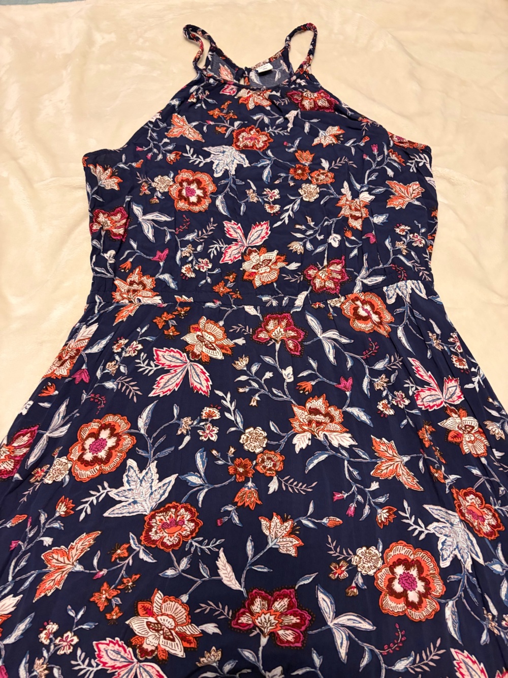Old Navy Floral Halter Maxi Dress L